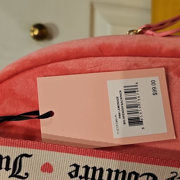 Juicy Couture Pink Lemonade Big Spender Backpack NWT main image 4